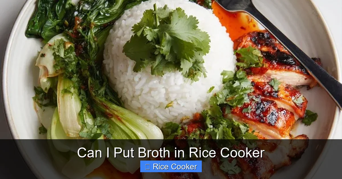 Can I Put Broth in Rice Cooker