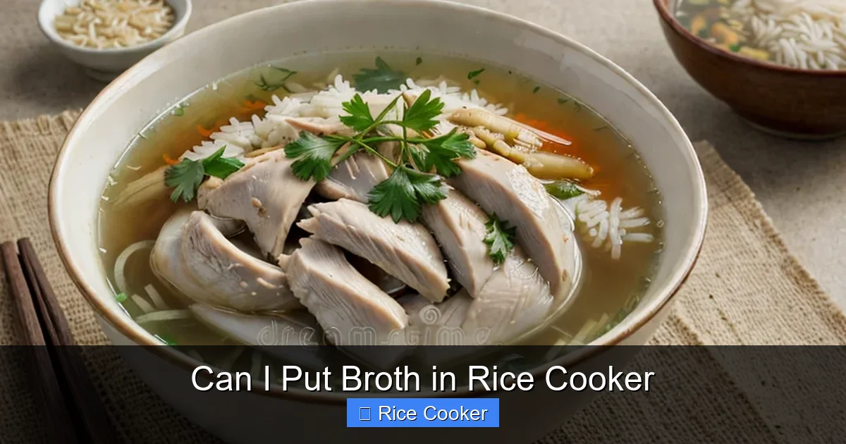 Can I Put Broth in Rice Cooker