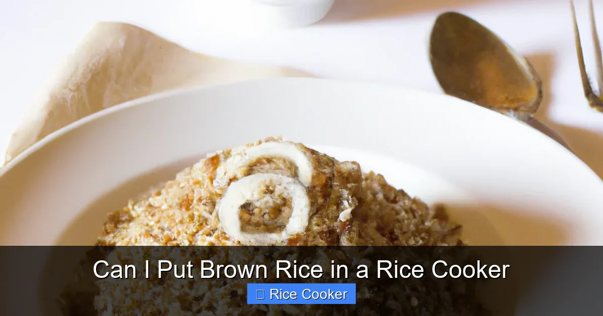 Can I Put Brown Rice in a Rice Cooker