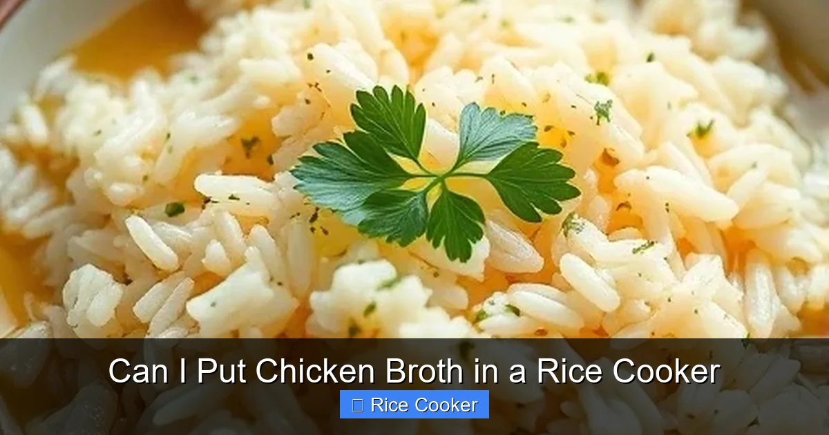 Can I Put Chicken Broth in a Rice Cooker