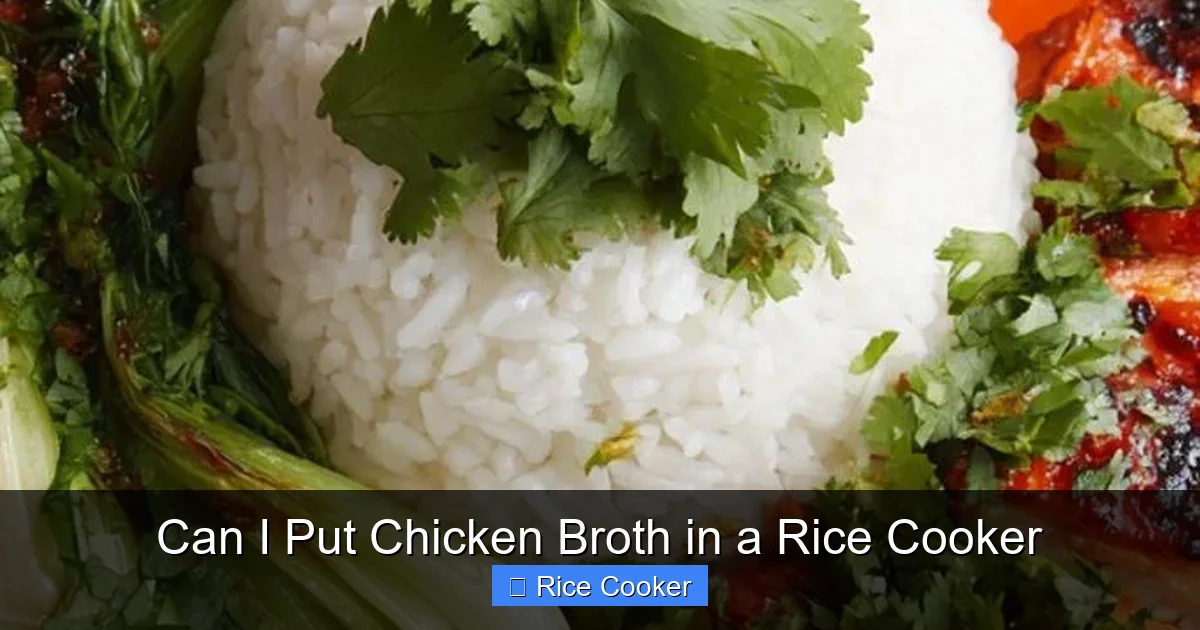 Can I Put Chicken Broth in a Rice Cooker
