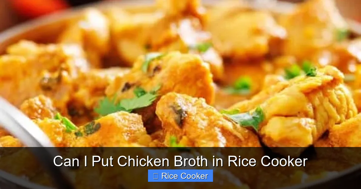 Can I Put Chicken Broth in Rice Cooker