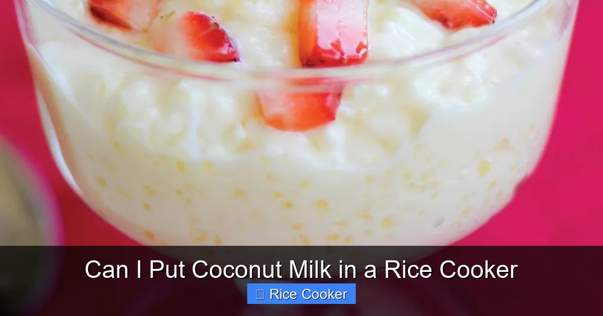 Can I Put Coconut Milk in a Rice Cooker