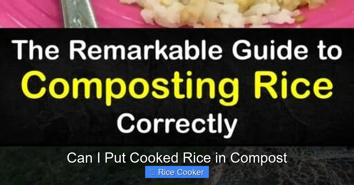 Can I Put Cooked Rice in Compost