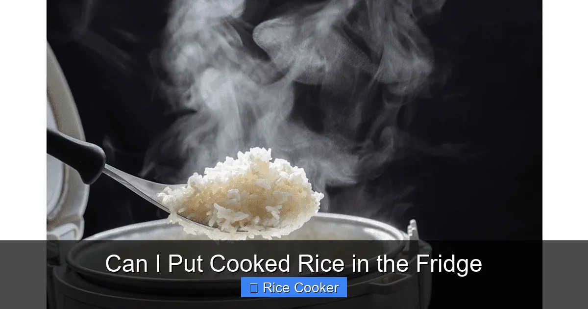 Can I Put Cooked Rice in the Fridge