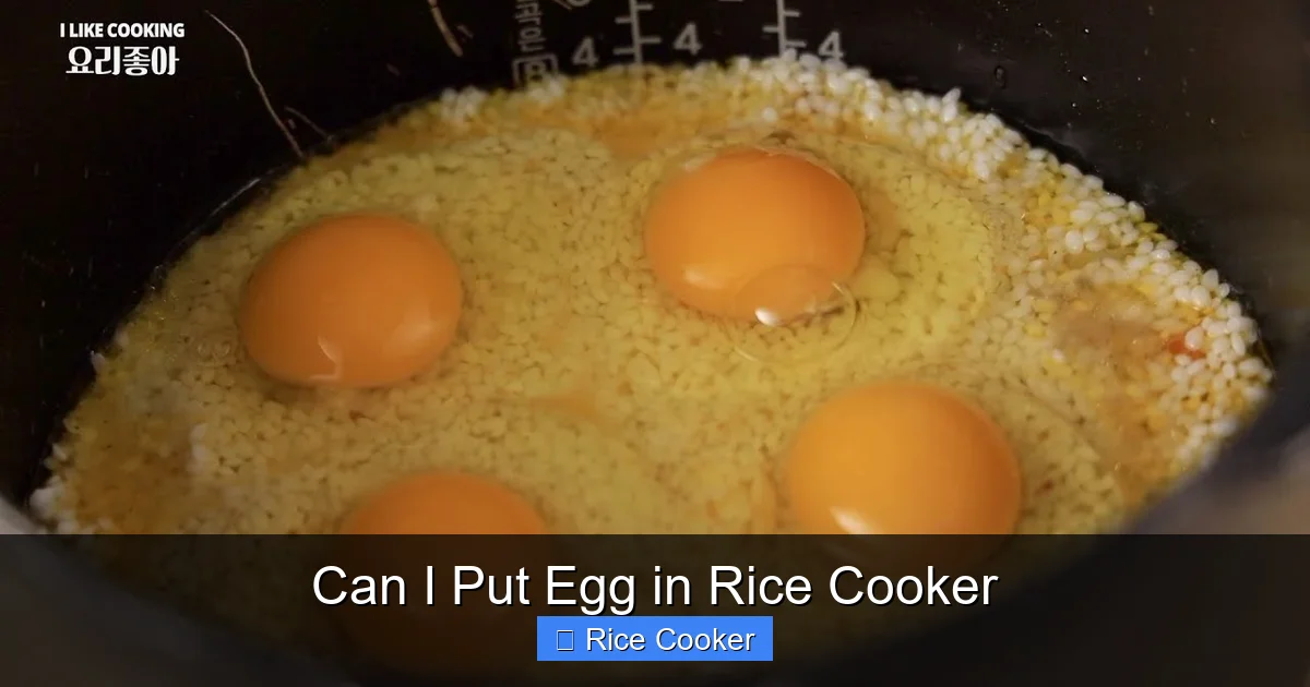 Can I Put Egg in Rice Cooker