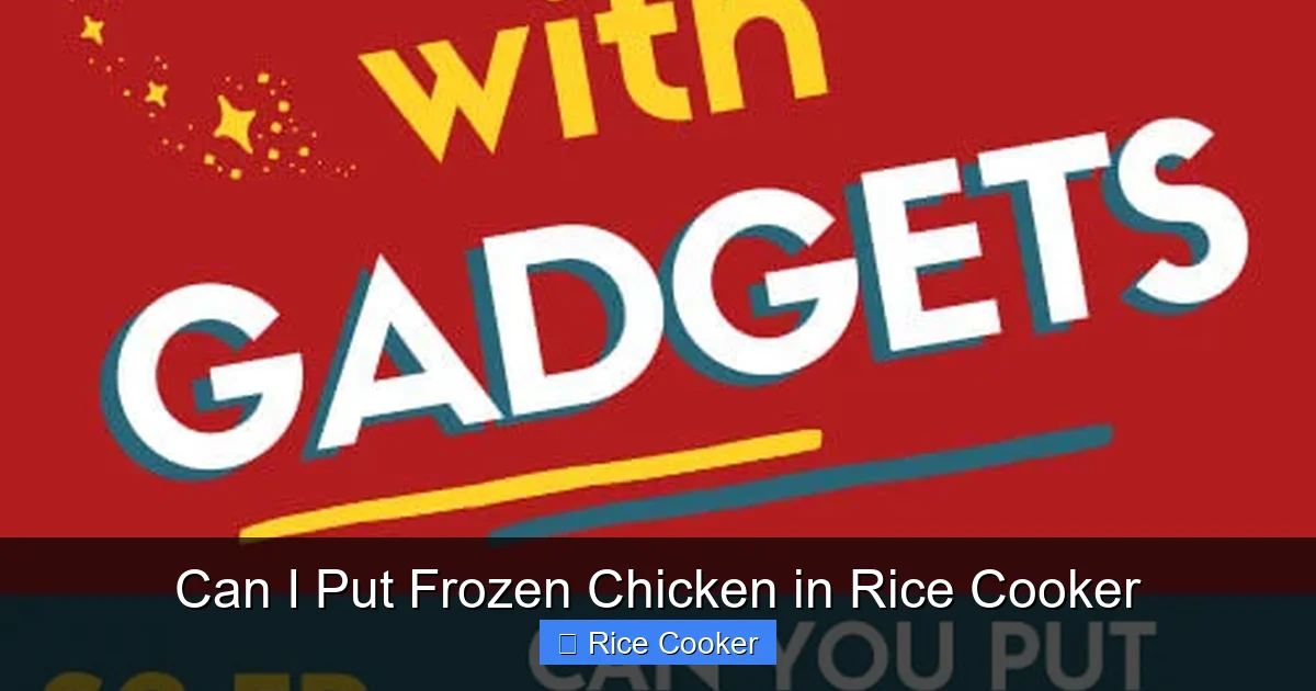 Can I Put Frozen Chicken in Rice Cooker