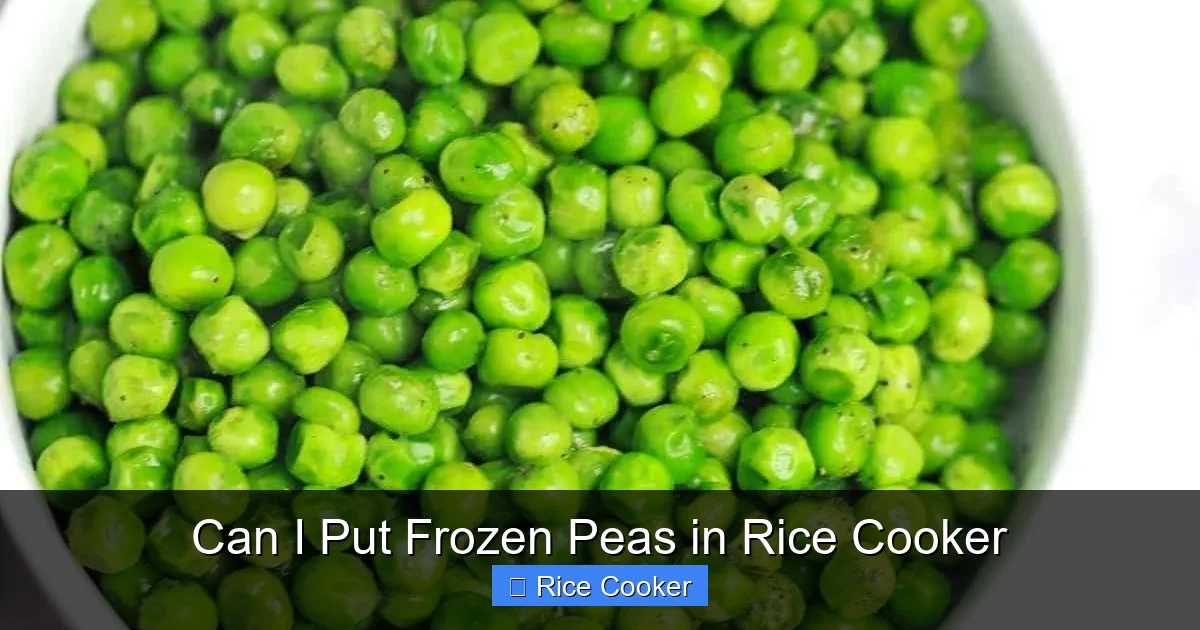 Can I Put Frozen Peas in Rice Cooker