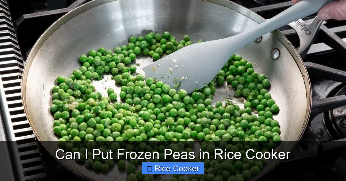 Can I Put Frozen Peas in Rice Cooker