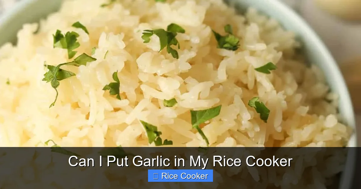 Can I Put Garlic in My Rice Cooker