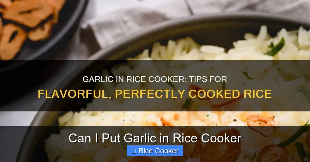 Can I Put Garlic in Rice Cooker