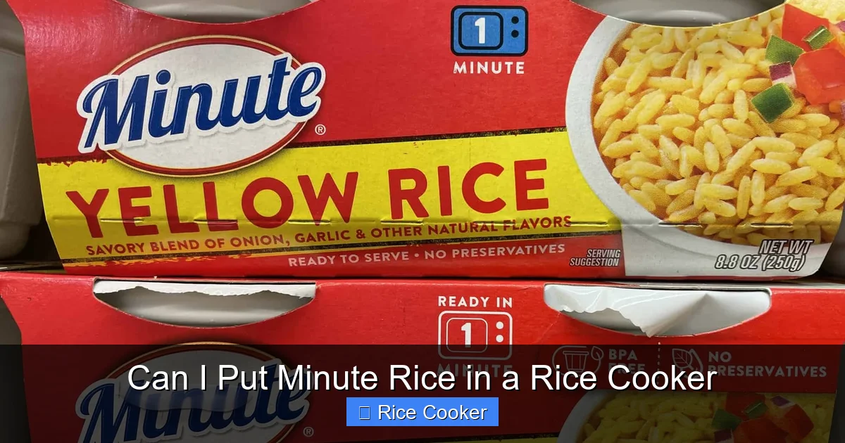 Can I Put Minute Rice in a Rice Cooker