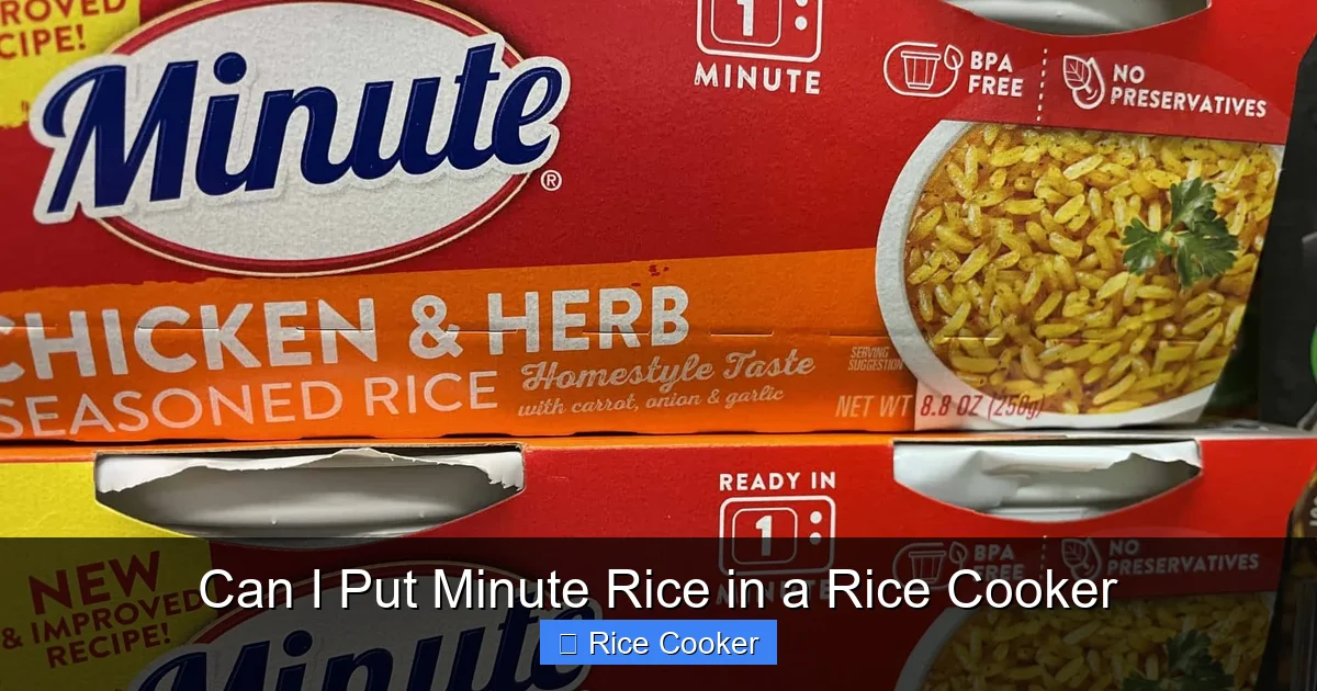 Can I Put Minute Rice in a Rice Cooker