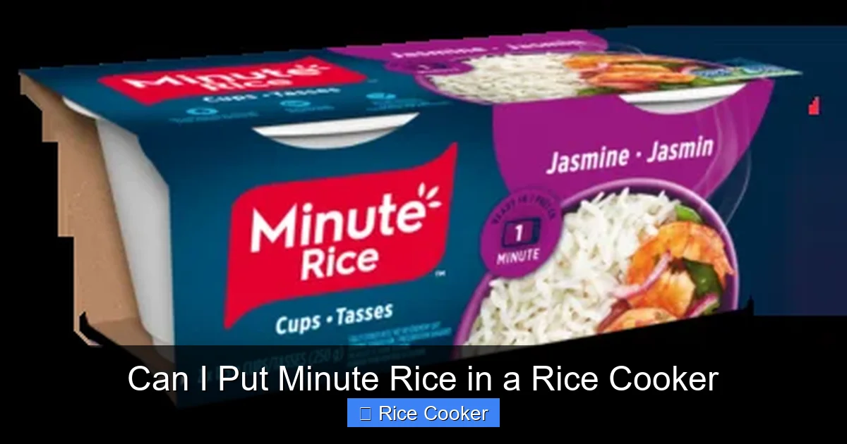 Can I Put Minute Rice in a Rice Cooker