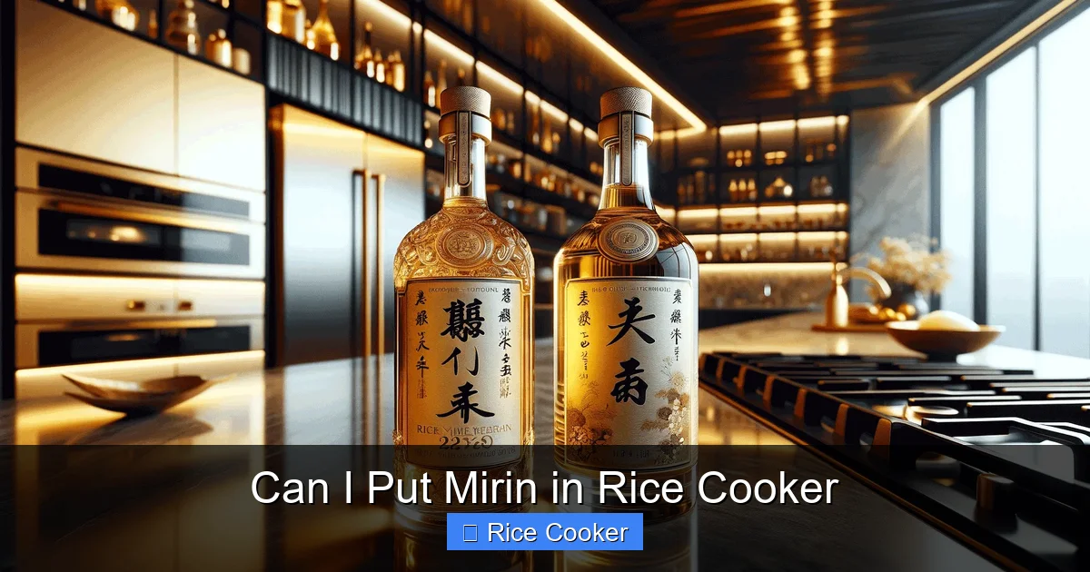Can I Put Mirin in Rice Cooker