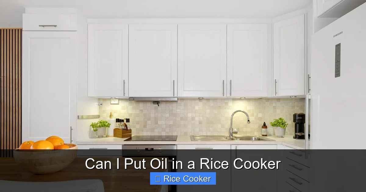 Can I Put Oil in a Rice Cooker