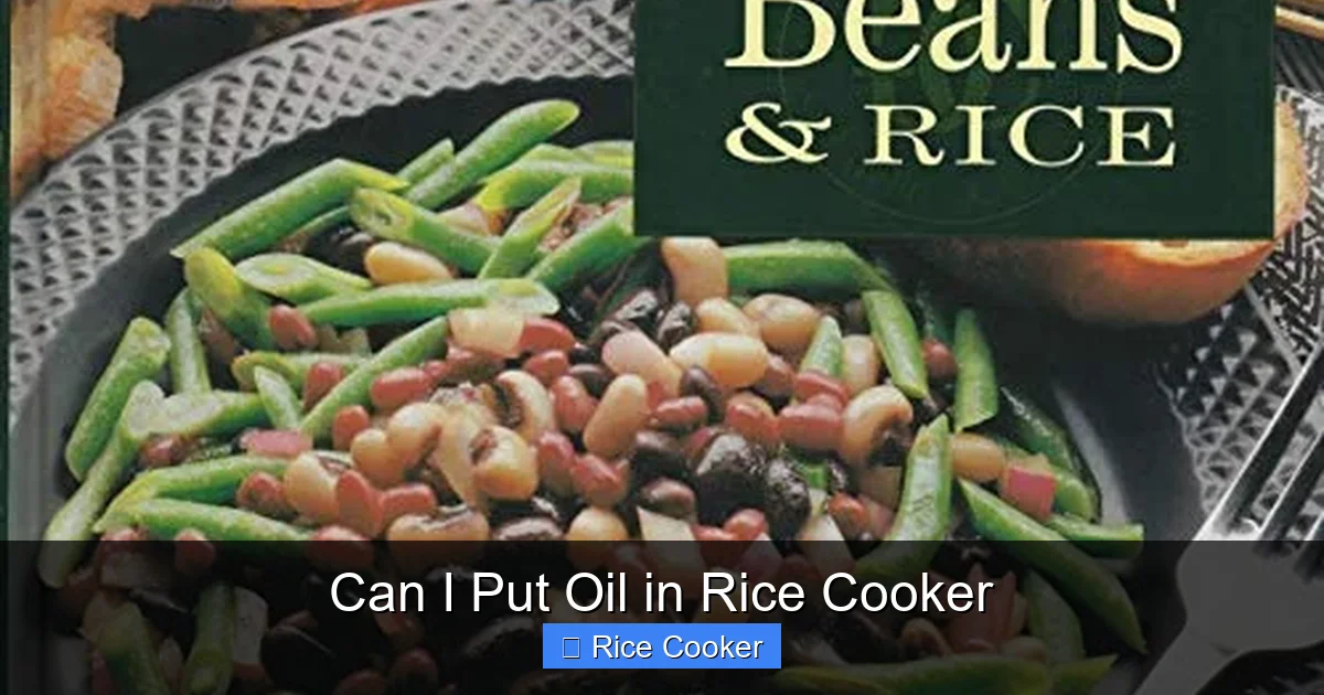 Can I Put Oil in Rice Cooker