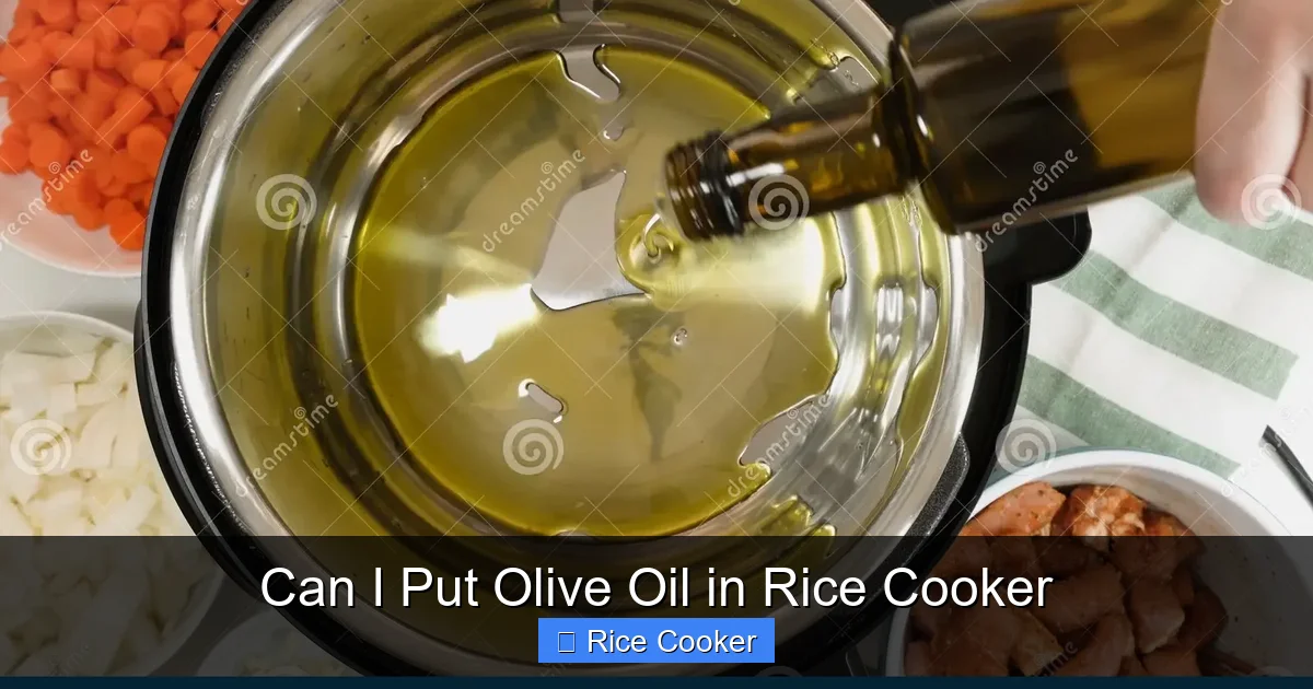Can I Put Olive Oil in Rice Cooker