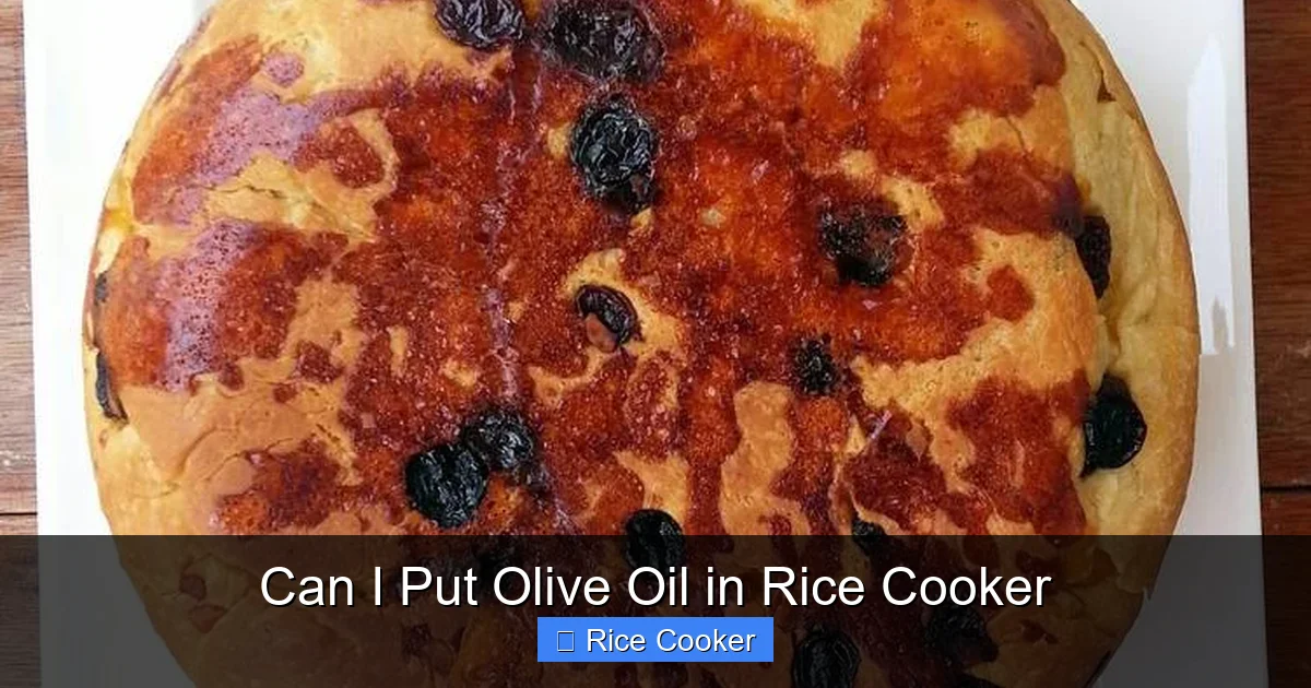 Can I Put Olive Oil in Rice Cooker