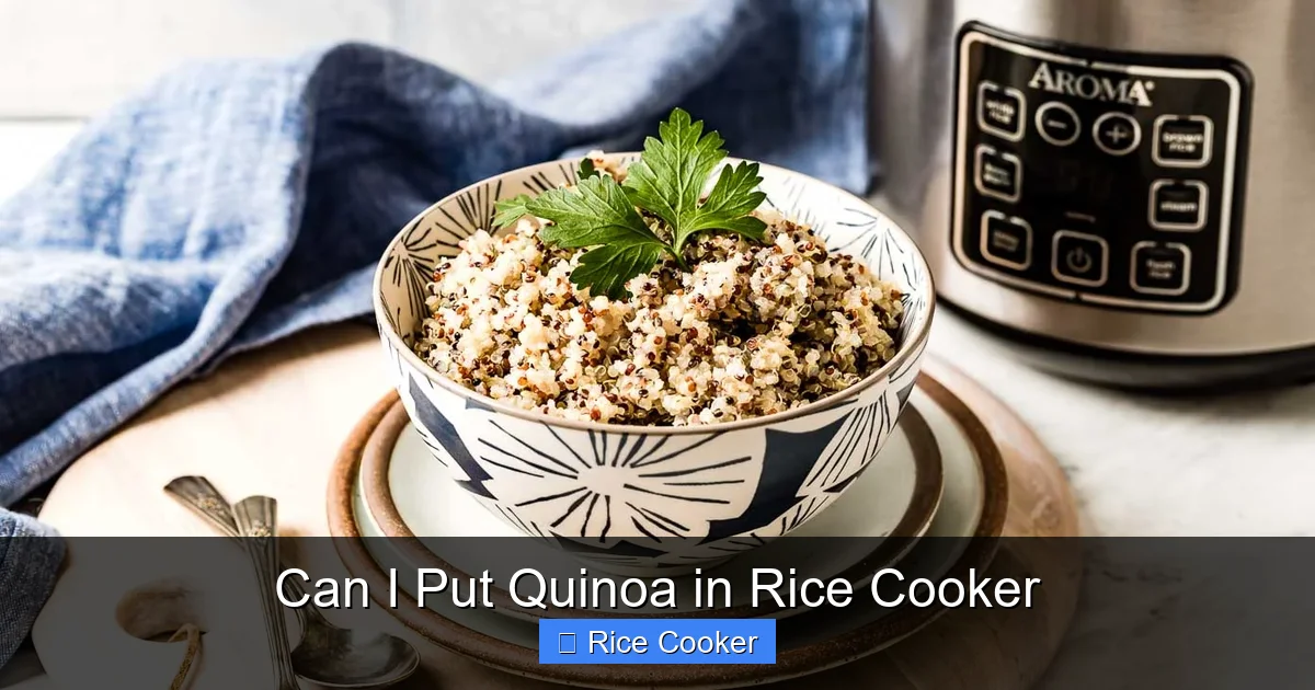 Can I Put Quinoa in Rice Cooker