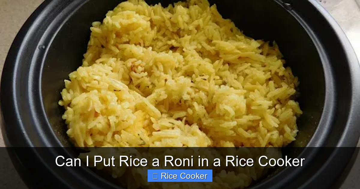 Can I Put Rice a Roni in a Rice Cooker