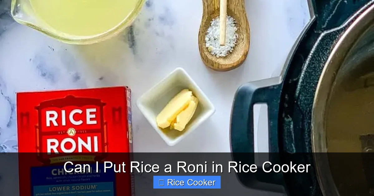 Can I Put Rice a Roni in Rice Cooker