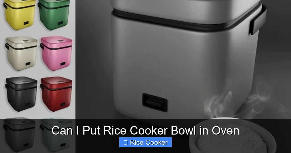 Can I Put Rice Cooker Bowl in Oven