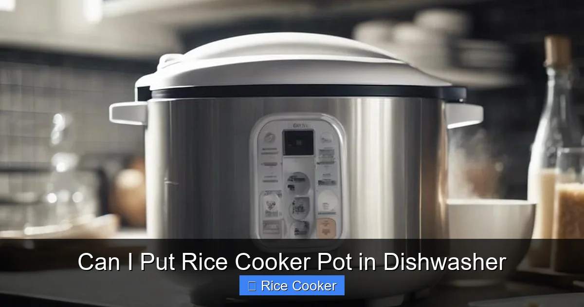 Can I Put Rice Cooker Pot in Dishwasher