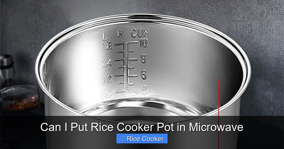 Can I Put Rice Cooker Pot in Microwave
