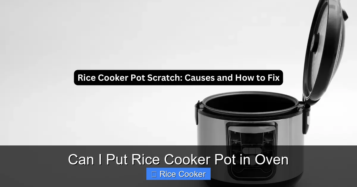 Can I Put Rice Cooker Pot in Oven