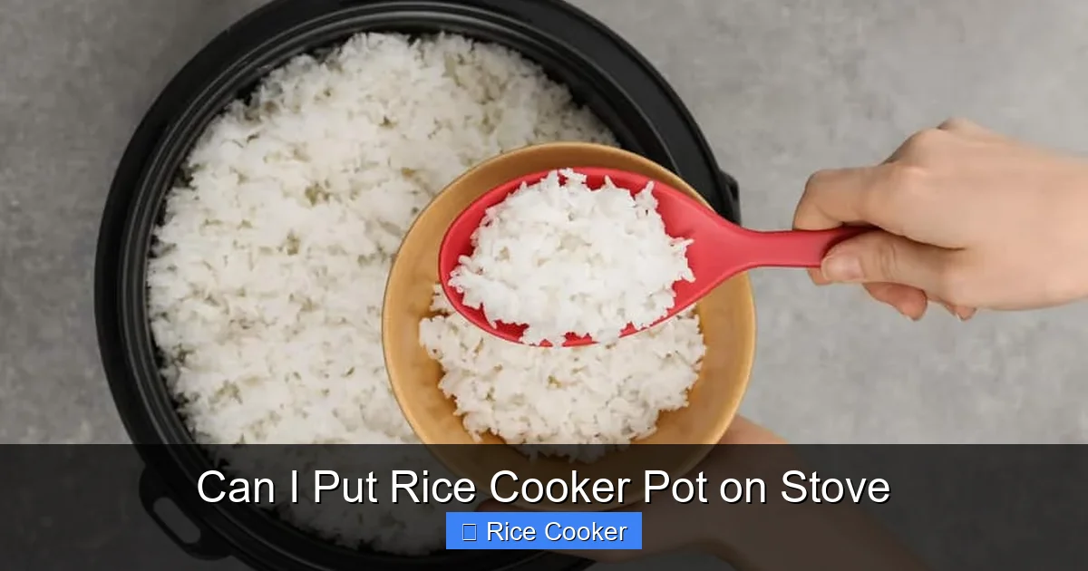 Can I Put Rice Cooker Pot on Stove