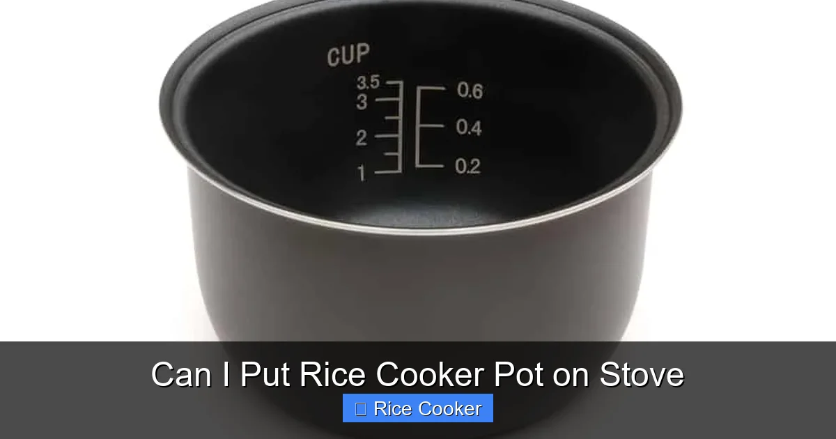 Can I Put Rice Cooker Pot on Stove