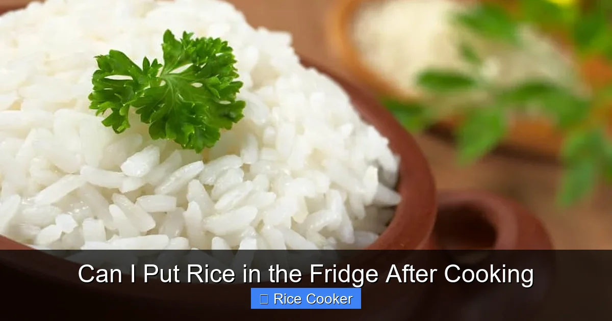 Can I Put Rice in the Fridge After Cooking