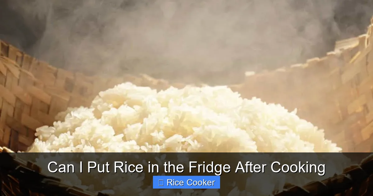 Can I Put Rice in the Fridge After Cooking