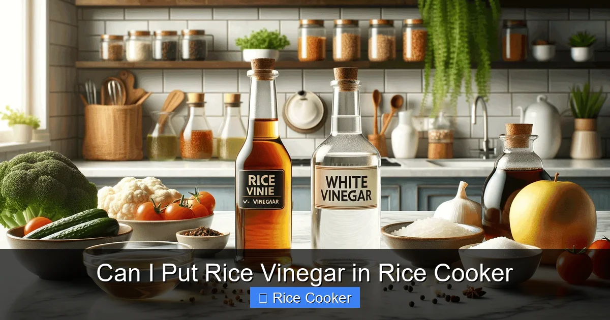 Can I Put Rice Vinegar in Rice Cooker
