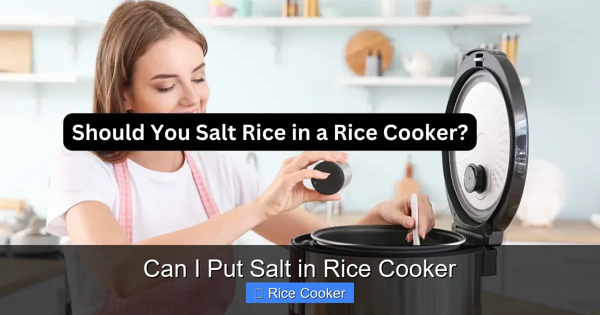 Can I Put Salt in Rice Cooker