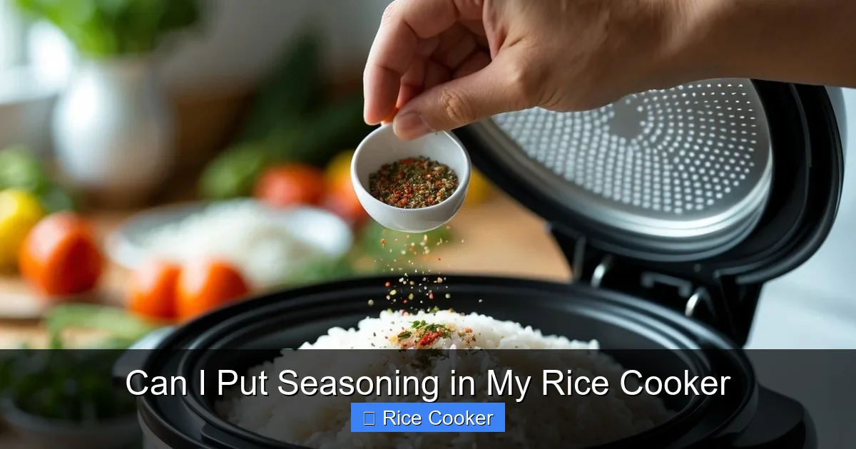 Can I Put Seasoning in My Rice Cooker