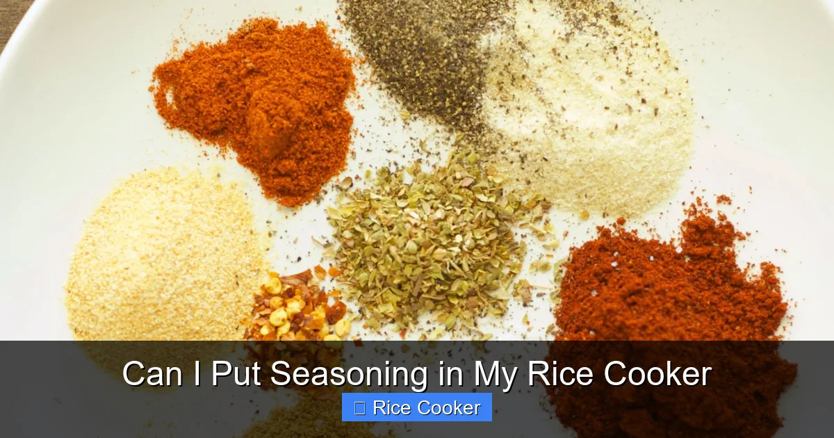 Can I Put Seasoning in My Rice Cooker