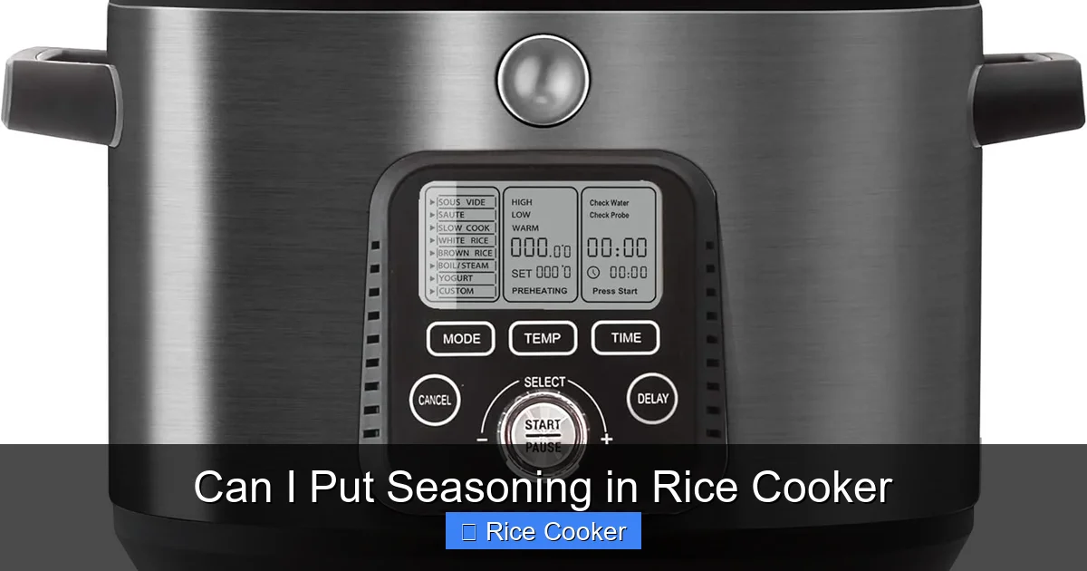 Can I Put Seasoning in Rice Cooker