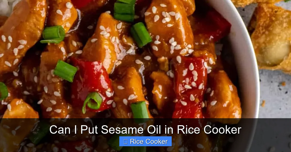 Can I Put Sesame Oil in Rice Cooker