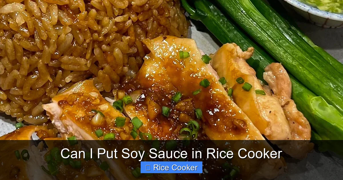 Can I Put Soy Sauce in Rice Cooker