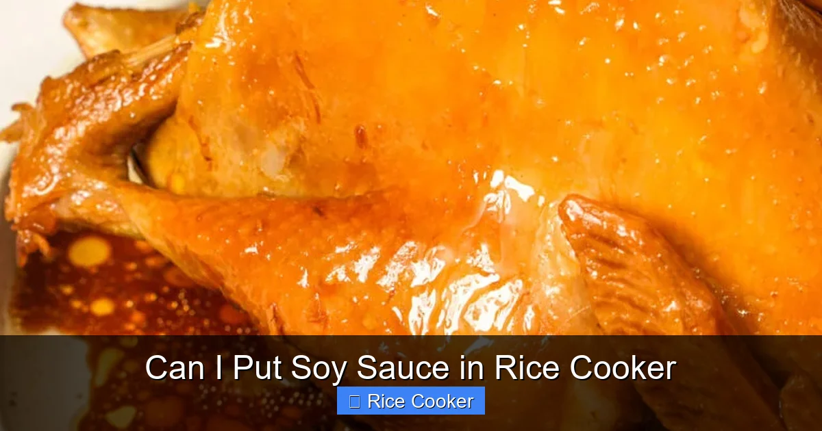 Can I Put Soy Sauce in Rice Cooker