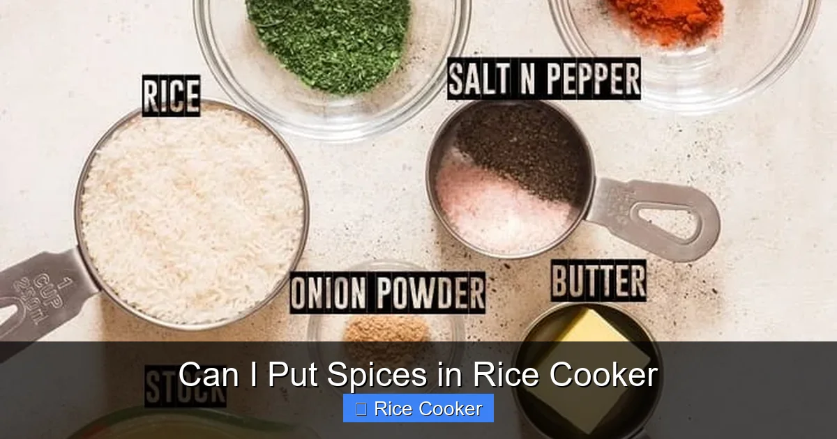 Can I Put Spices in Rice Cooker