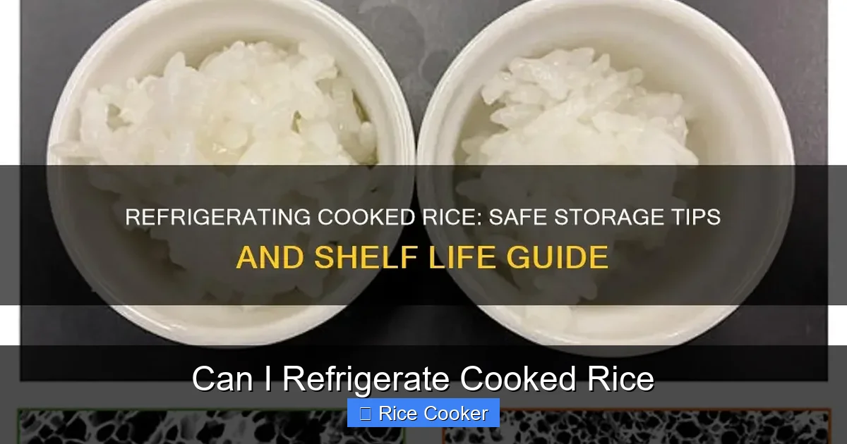 Can I Refrigerate Cooked Rice
