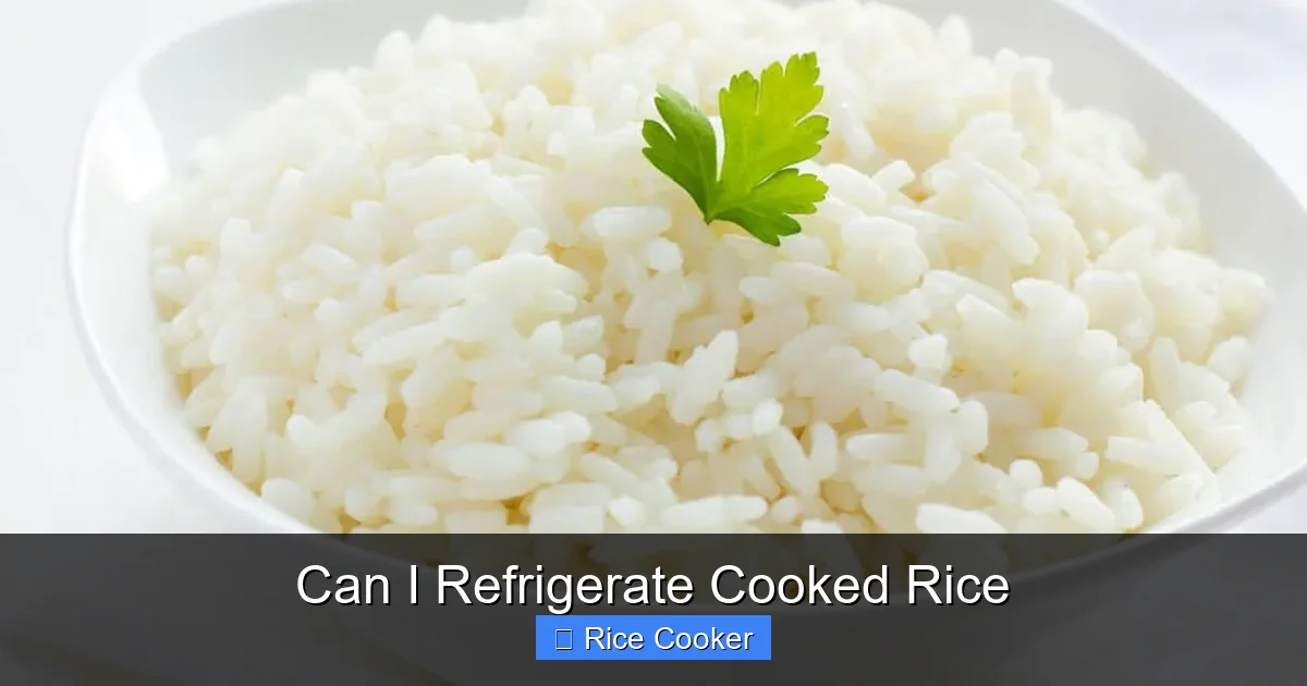 Can I Refrigerate Cooked Rice