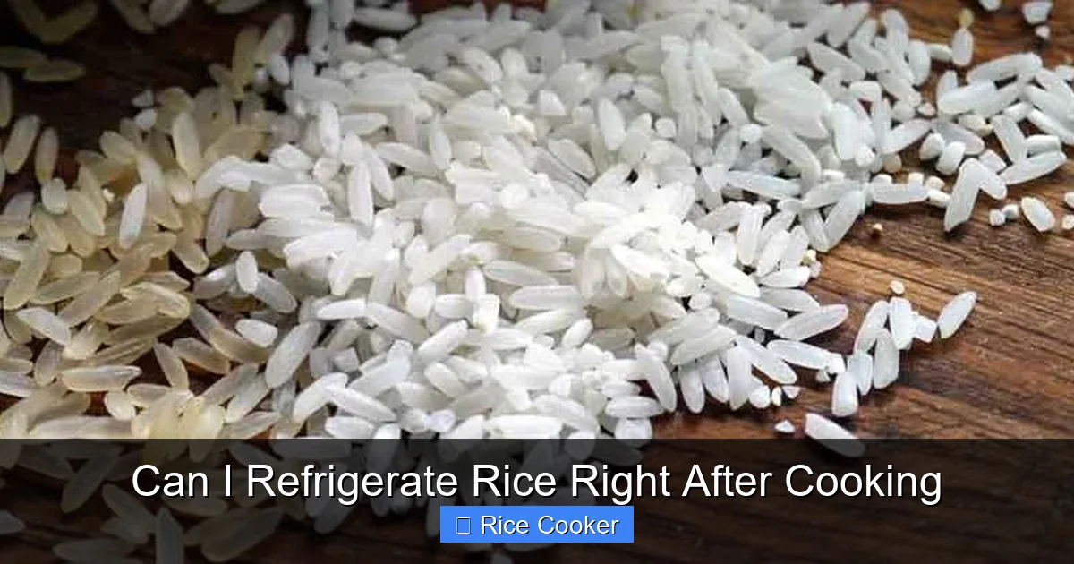 Can I Refrigerate Rice Right After Cooking