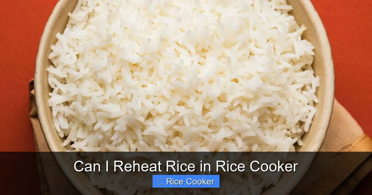Can I Reheat Rice in Rice Cooker