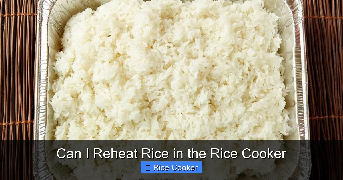 Can I Reheat Rice in the Rice Cooker