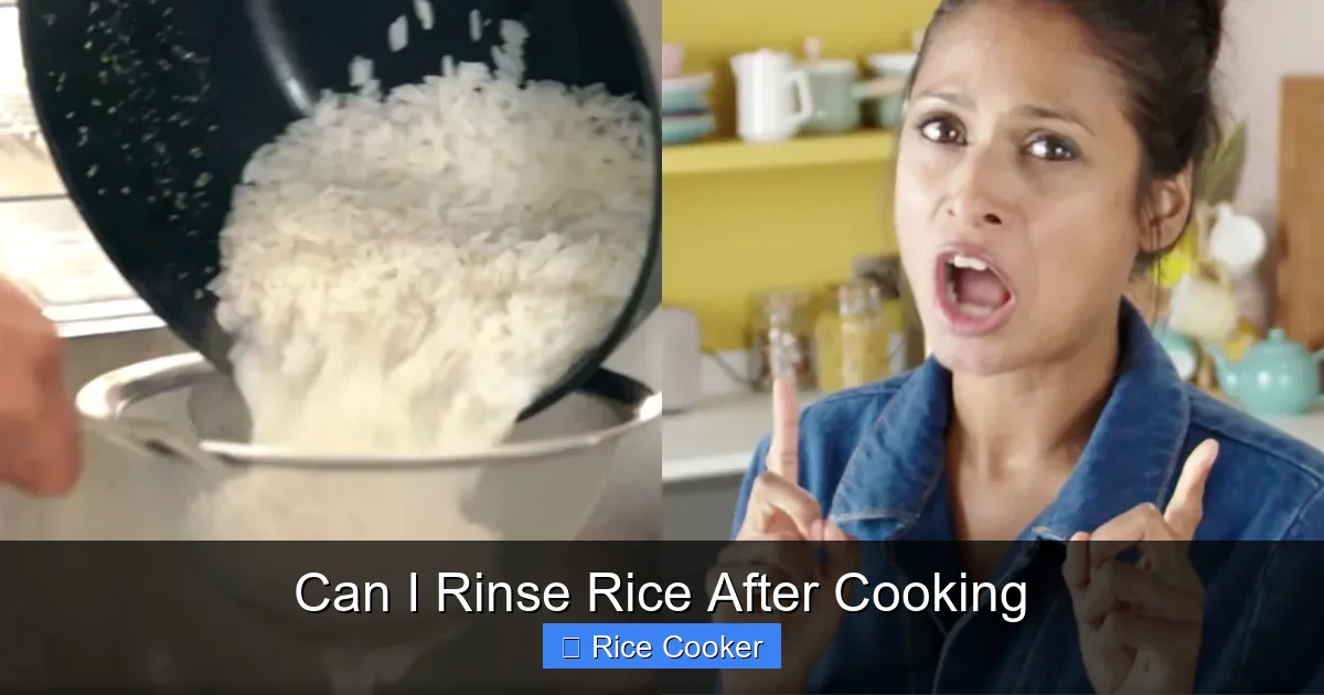 Can I Rinse Rice After Cooking