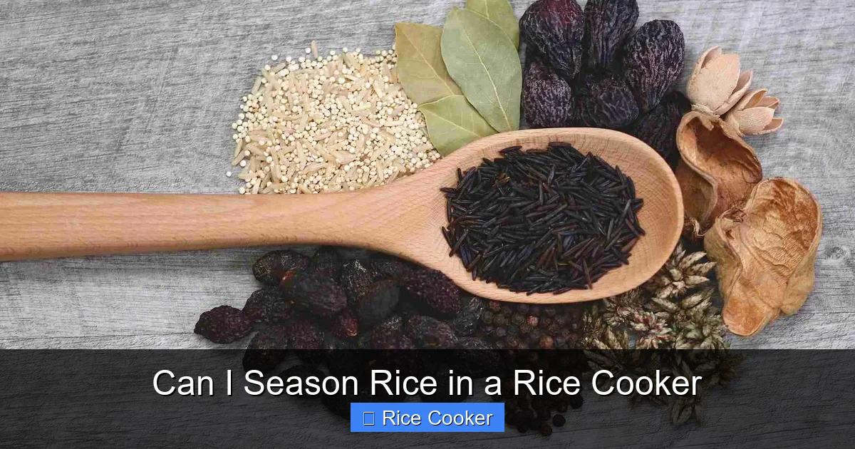 Can I Season Rice in a Rice Cooker